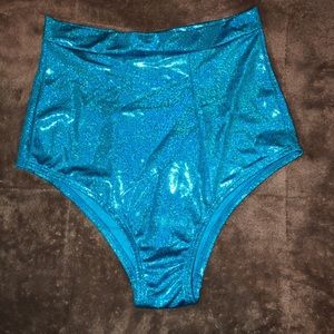 Sparkly Blue high-waisted RAVE Panties